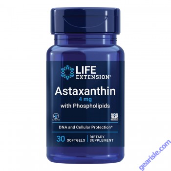 Life Extension Astaxanthin with Phospholipids 4mg front
