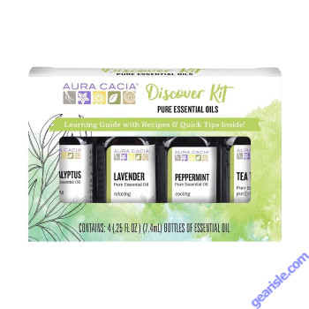 Lavender essential oil bottle in Aura Cacia essential oil kit