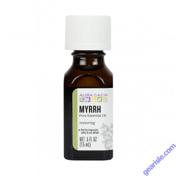 Aura Cacia Myrrh Essential Oil Bottle