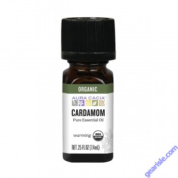 Aura Cacia Organic Cardamom Essential Oil Bottle