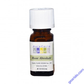 Aura Cacia Rose Absolute Essential Oil bottle