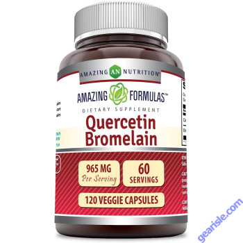 Quercetin Bromelain 120 Veggie Capsules Joint Health Amazing Formulas