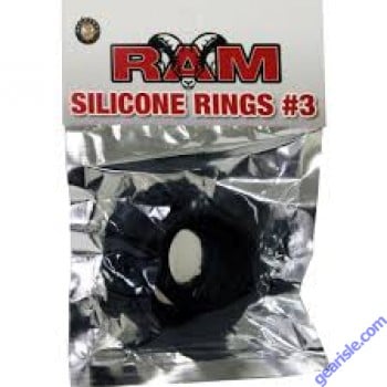 Silicone Rings Box of 24 Individual Packages Blue/Purple/Black Ram