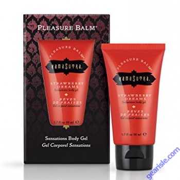 Pleasure Balm Strawberry Dreams Sensations Body Gel Kamasutra 1.7 Oz