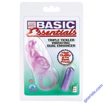 CalExotic Basic Essentials Triple Tickler Vibrating Dual Enhancer Water Proof