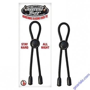 Adjustable Silicone Cock Tie Black Mack Tuff