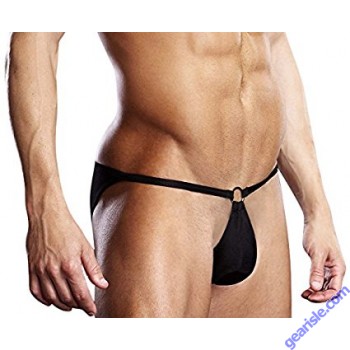 Microfiber Pouch Bikini with Metal Ring Blue Line BLM022