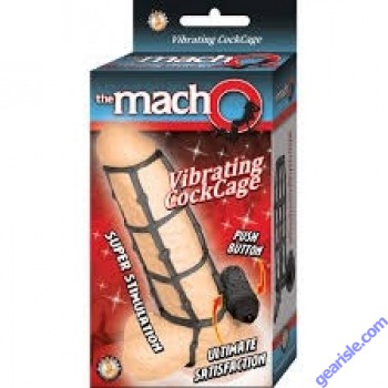 Vibrating Cock Cage Black The macho