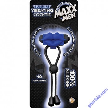 Blue Lips Vibrating Cocktie Silicone Maxx Men