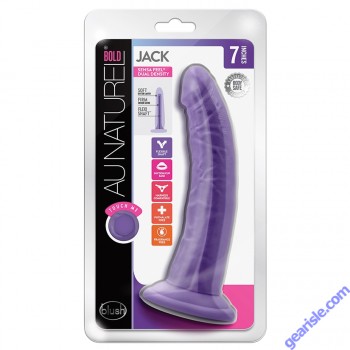 Au Naturel Bold Jack 7" Purple Dildo Realistic Suction Cup box