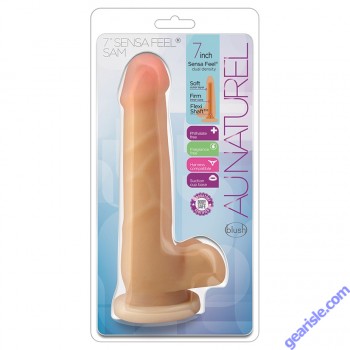 Dildo Blush Au Naturel Sam Beige 7" Suction Cup Dual Density box