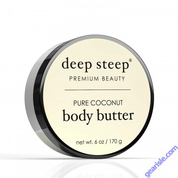 Pure Coconut Vegan Body Butter 6 Oz Deep Steep Premium Beauty