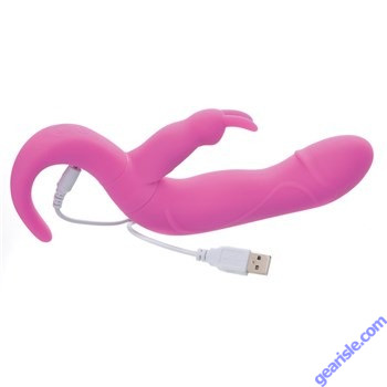 Silicone Orgasm Bunny Dual Motors Pink Sex