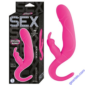 Silicone Orgasm Bunny Dual Motors Pink Sex