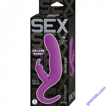 Orgasm Bunny Silicone Dual Motors Purple Sex 