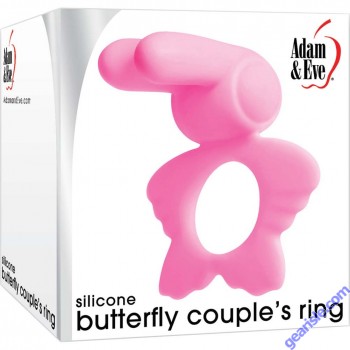 Silicone Butterfly Couple's Penis Ring Adam and Eve