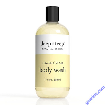 Vegan Liquid Lemon Cream Body Wash 17 Oz Deep Steep Premium Beauty
