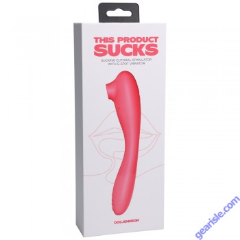 This Product Sucks Sucking Clitoral G Spot Vibrator Rechargeable Pink box