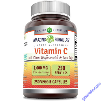 Vitamin C Citrus Bioflavonoids Rose Hips 250 VCaps Amazing Formulas 