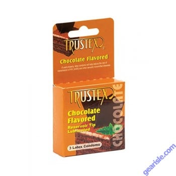 Trustex Chocolate Flavored 3 Lubricated Latex Condoms 