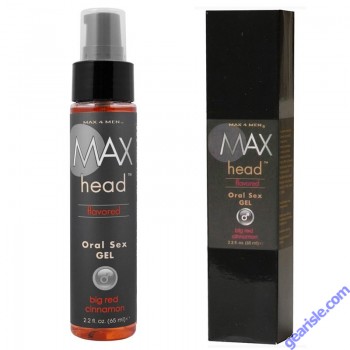 Max Head Flavored Oral Sex Gel Big Red Cinnamon 2.2 fl oz 65ml