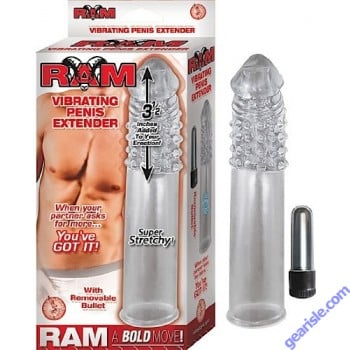 Vibrating Penis Extender 3.5 Clear RAM