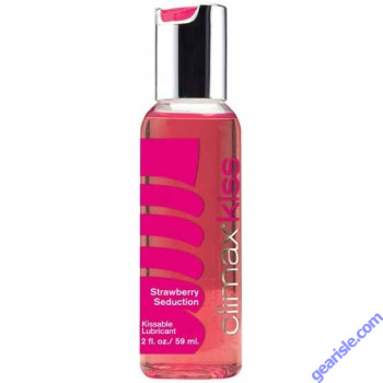 Climax Kiss Strawberry Seduction Kissable Lubricant 2 Oz Bottle by Tapco Sales