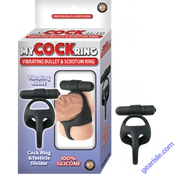 Vibrating Cock Ring and Testicle Divider Silicone