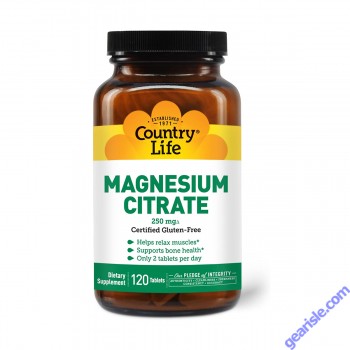Country Life Magnesium Citrate 250mg 120 Tablets