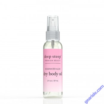 Vegan Rosewater Aloe Dry Body Oil 2 Oz Deep Steep Premium Beauty