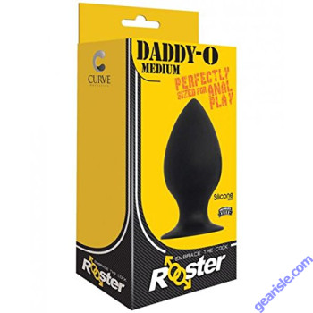 Rooster Daddy-O Medium Silicone Butt Plug Black