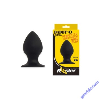 Daddy-O Small Rooster Silicone Butt Plug Black 