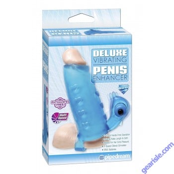 Deluxe Vibrating Penis Enhancer Blue Pipedream