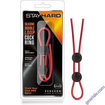 Stay Hard Red Silicone Double Loop