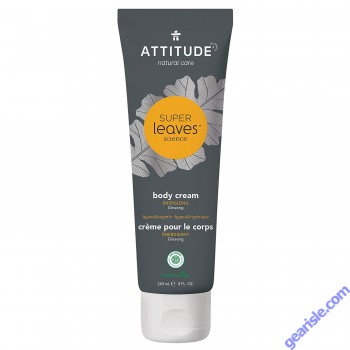 Attitude Super Leaves Men Natural Energizing Ginseng Body Cream 8 Oz