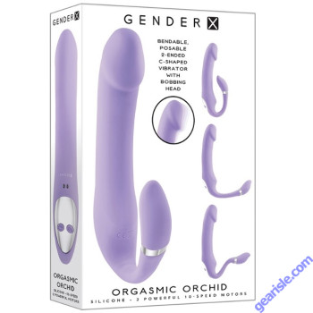 Evolved Gender X Orgasmic Orchid Bendable Posable C Shaped Vibrator box