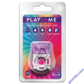 Blush Play With Me One Night Stand Vibrating Cock Ring Purple box