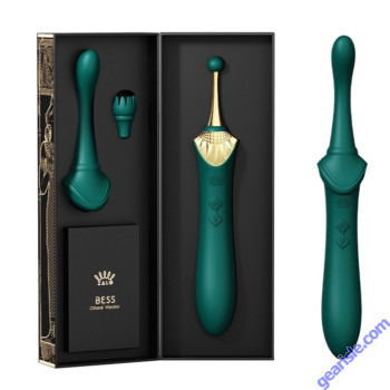 Zalo Bess Rechargeable Silicone Vibrator Turquoise Green box