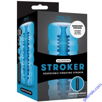 Zolo Backdoor Squeezable Vibrating Stroker box