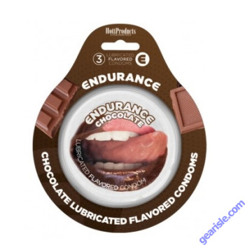 Endurance Flavored Condoms Chocolate 3Pk