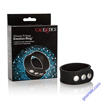 Silicone Tri-Snap Erection Ring Black Cal Exotics