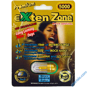 EXten Zone Premium Gold 5000 Male Sexual Enhancer Long Lasting 7 Days by N-Clon Tech