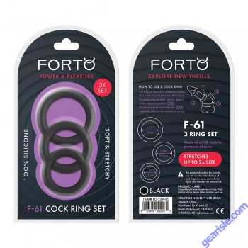 F 61 C-Ring Set Silicone OS Black 