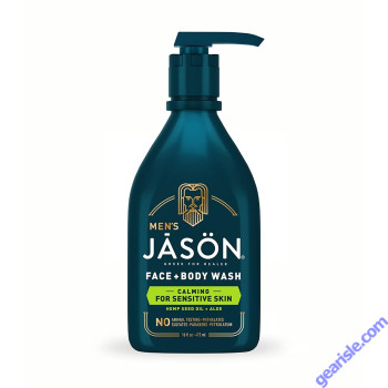 Men Calming 2 In 1 Face Body Wash 16 Oz Sensitive Skin Jason