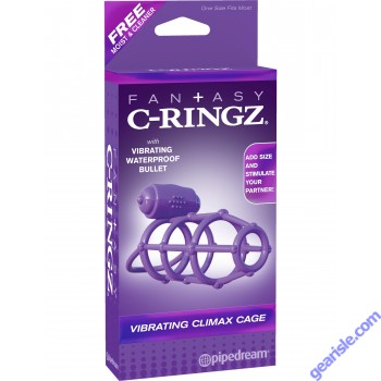 Fantasy C-Ringz Vibrating Climax Cage Waterproof Bullet