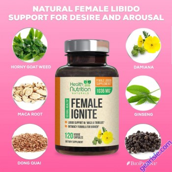 Female Libido Maca Tribulus Horny Goat Weed Supplement 120ct