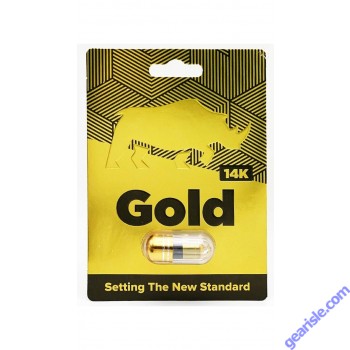 Gold 14K Rhino Male Sexual Enhancement Gold Pill