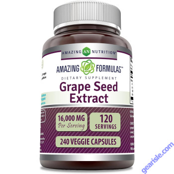 Grapeseed Extract 16,000 mg 240 Veggie Caps Amazing Formulas 