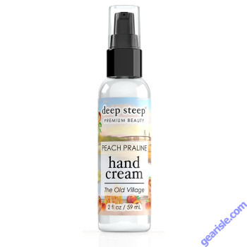 Peach Praline Hand Cream 2 Oz Vegan Deep Steep Premium Beauty