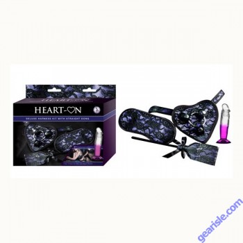 Heart-On Deluxe Harness Kit With Straight Dong Purple